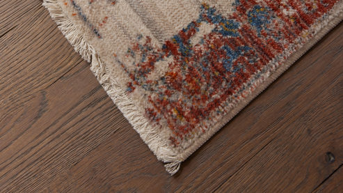 Webteppich Roomio® aus Kunstfaser in Beige Roomio® Teppich No. 8305 sandfarben gemustert - ca. 133 x 185 cm