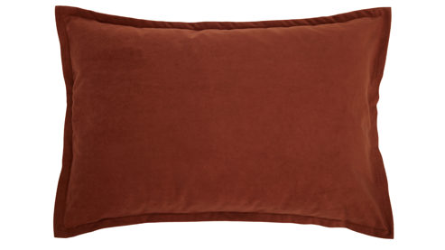 Kissenbezug /-hülle Roomio® aus Stoff in Orange Roomio® Kissenhülle No. 9401 rostfarbener Samt - ca. 40 x 60 cm