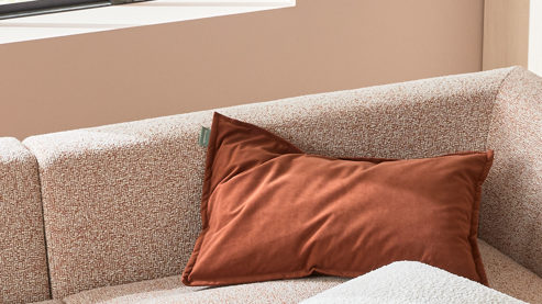 Kissenbezug /-hülle Roomio® aus Stoff in Orange Roomio® Kissenhülle No. 9401 rostfarbener Samt - ca. 40 x 60 cm