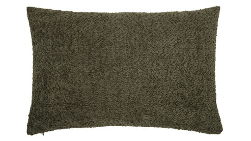 Kissenbezug /-hülle Roomio® aus Stoff in Dunkelgrün Roomio® Kissenhülle No. 9402 khakifarbener Bouclé - ca. 40 x 60 cm