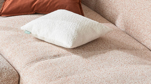 Kissenbezug /-hülle Roomio® aus Stoff in Weiß Roomio® Kissenhülle No. 9402 weißer Bouclé - ca. 45 x 45 cm