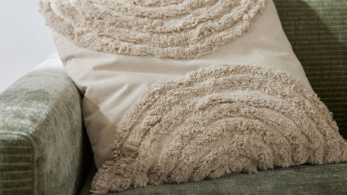 Kissenbezug /-hülle Roomio® aus Stoff in Beige Roomio® Kissenhülle No. 9405 beige Baumwolle - ca. 50 x 50 cm