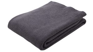 Wohndecke Roomio® aus Stoff in Anthrazit Roomio® No. 9412 - Wohndecke anthrazitfarbenes Mischgewebe - ca. 150 x 200 cm