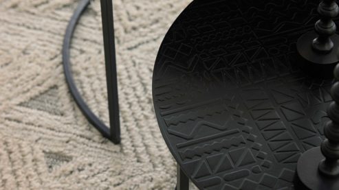 Couchtisch-Set Roomio® aus Holz in Schwarz Roomio No. 2001 - Couchtisch-Set schwarzes Mangoholz & schwarzes Metall - zweiteilig