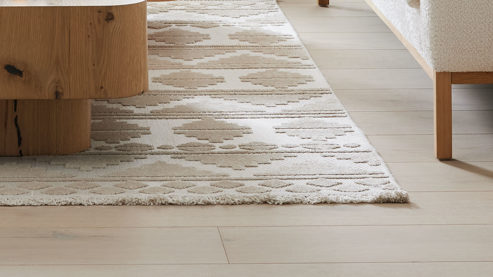 Webteppich Roomio® aus Kunstfaser in Beige Roomio® Teppich No. 8307 beiges Rautenmuster - ca. 200 x 290 cm