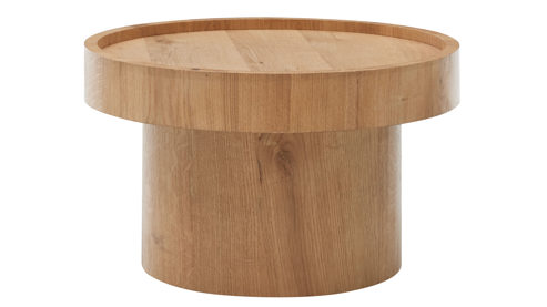 Couchtisch Roomio® aus Holz in Holzfarben Roomio No. 2002 - Couchtisch Eichefurnier - Durchmesser ca. 60 cm