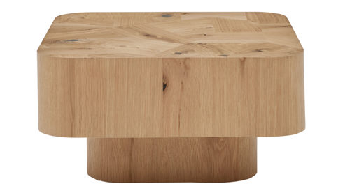 Couchtisch Roomio® aus Holz in Holzfarben Roomio No. 2002 - Couchtisch Eichefurnier - ca. 70 x 70 cm