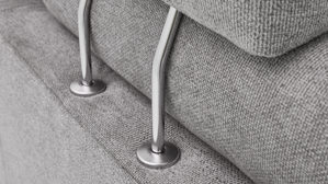 Kopfstütze modulmaster aus Stoff in Grau Modulmaster Serie MM-ZE1190 - Premium-Kopfstütze graues Flachgewebe Cyber - ca. 50 x 28 cm