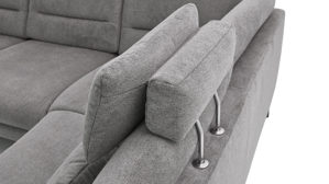 Kopfstütze modulmaster aus Stoff in Grau Modulmaster Serie MM-ZE1190 - Premium-Kopfstütze graues Flachgewebe Cyber - ca. 50 x 28 cm