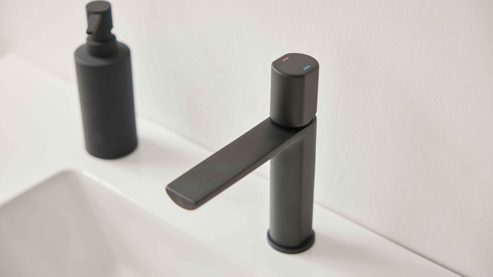 Mischbatterie Interliving aus Metall in Schwarz Interliving Bad Serie 3702 - Armatur 7751 mattes Schwarz