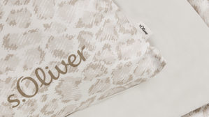 Bettwäsche-Set Ibena® aus Stoff in Beige IBENA® s.Oliver Leoparden Bettwäsche beige Mako-Satin – zweiteilig, ca. 140 x 200 cm