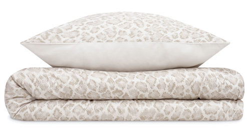 Bettwäsche-Set Ibena® aus Stoff in Beige IBENA® s.Oliver Leoparden Bettwäsche beige Mako-Satin – zweiteilig, ca. 155 x 220 cm