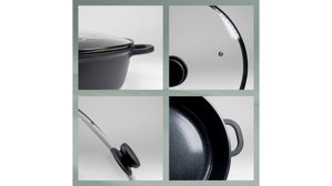 Wok Kela | keck & lang aus Metall in Schwarz Wok Atura Schwarz & Glas - Durchmesser ca. 32 cm