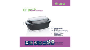 Bräter Kela | keck & lang aus Metall in Schwarz Bräter Atura Schwarz & Glas - ca. 40 x 23 cm