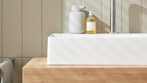 Waschtisch / Waschbecken Interliving aus Kunstharz in Weiß Interliving Bad Serie 7490 – Waschtisch mattweißes Duratek® - ca. 60 x 40 cm