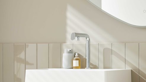 Mischbatterie Interliving aus Metall in Chrom Interliving Bad Serie 7490 – Mischbatterie verchromtes Metall