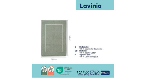 Kela | keck & lang aus Baumwolle in Hellgrau kela Badematte Lavinia Hellgrau - ca. 50 x 70 cm