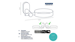 Halterung Kela | keck & lang aus Metall in Schwarz kela Fönhalter Alessio Schwarz - Durchmesser ca. 9 cm