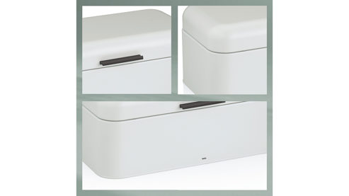 Brotkasten Kela | keck & lang aus Metall in Weiß kela Brotkasten Frisca weißes Metall  - ca.  43 x 23 cm