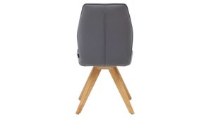 Polsterstuhl Interliving aus Stoff in Dunkelgrau Interliving Esszimmer Serie 5102 – Polsterstuhl mit Drehfunktion graphitfarbene Mikrofaser Atlantis & Wildeiche