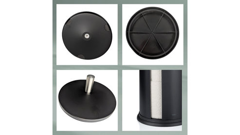 Toilettenbutler Kela | keck & lang aus Metall in Schwarz kela Toilettenpapier Behälter Swing Schwarz – ca. 15 x 40 cm