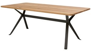 Tischgruppe Interliving aus Leder in Grün Interliving Esszimmer Serie 5115 - Essgruppe in warmen Tönen moosgrüner Webstoff Sneak 59, jadegrünes Leder LD7830, umbragraues Metall & astige Eiche