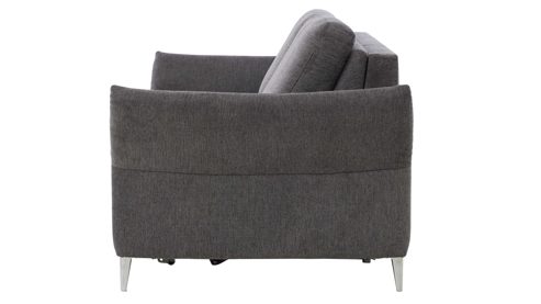 Schlafsofa Interliving aus Stoff in Anthrazit Interliving Schlafsofa Serie 4700 - Schlafsofa anthrazitfarbener Bezug Balu & Aluminiumfüße - Breite ca. 188 cm