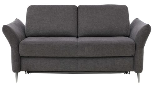 Schlafsofa Interliving aus Stoff in Anthrazit Interliving Schlafsofa Serie 4700 - Schlafsofa anthrazitfarbener Bezug Balu & Aluminiumfüße - Breite ca. 188 cm