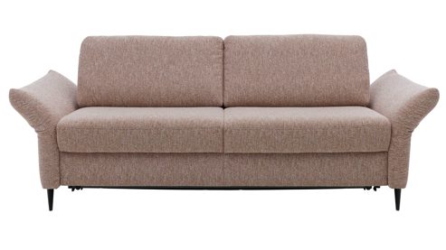 Schlafsofa Interliving aus Stoff in Rosa Interliving Schlafsofa Serie 4700 - Schlafsofa 140LÄ sienafarbener Webstoff Loft & schwarze Aluminiumfüße - Breite ca. 208 cm