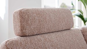 Kopfstütze Interliving aus Stoff in Rosa Interliving Schlafsofa Serie 4700 - Kopfstütze sienafarbener Webstoff Loft