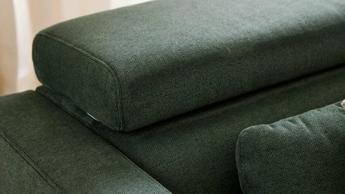 Ecksofa Interliving aus Stoff in Grün Interliving Sofa Serie 4303 – Ecksofa moosgrüner Pfotenstoff Cyber - Stellfläche ca. 323 x 190 cm