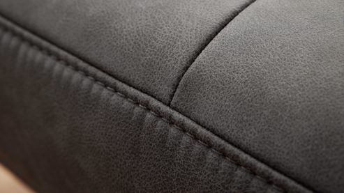 Zweisitzer Interliving aus Stoff in Dunkelgrau Interliving Sofa Serie 4460 - Zweisitzer grauer Bezug Clint & schwarze Metallfüße - Länge ca. 266 cm