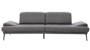 Zweisitzer Interliving aus Stoff in Dunkelgrau Interliving Sofa Serie 4460 - Zweisitzer SR70 grauer Bezug Clint & schwarze Metallfüße - Länge ca. 232 cm