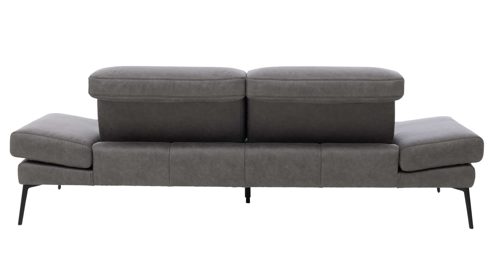 Zweisitzer Interliving aus Stoff in Dunkelgrau Interliving Sofa Serie 4460 - Zweisitzer grauer Bezug Clint & schwarze Metallfüße - Länge ca. 266 cm