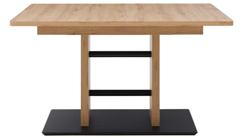Auszugtisch Interliving aus Holz in Holzfarben Interliving Esszimmer Serie 5505 - Ausziehtisch Artisaneiche & Schwarz - ca. 130 - 178 x 90 cm