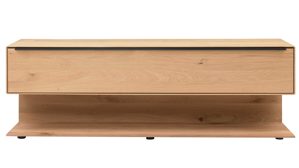 Lowboard Interliving aus Holz in Holzfarben Interliving Wohnzimmer Serie 2033 - Lowboard Asteiche - eine Klapptür, Länge ca. 182 cm