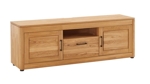 Lowboard PARTNERRING COLLECTION aus Holz in Holzfarben PARTNERRING COLLECTION Programm Vigo - Lowboard Eiche geölt - zwei Holztüren, eine Klappe, ein Fach, ca. 175 x 59 cm