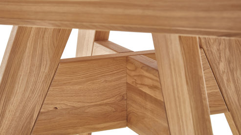 Auszugtisch PARTNERRING COLLECTION aus Holz in Holzfarben PARTNERRING COLLECTION Programm Vigo - Ausziehtischtisch Eiche geölt - ca. 125-175 x 125 cm