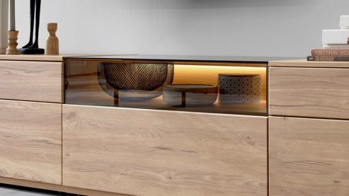 Möbelbeleuchtung Interliving aus Kunststoff in Weiß Interliving Wohnzimmer Serie 2031 - LED-Beleuchtung ZLA190 Breite ca. 90 cm