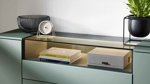 Möbelbeleuchtung Interliving aus Kunststoff in Weiß Interliving Wohnzimmer Serie 2031 - LED-Beleuchtung ZLA190 Breite ca. 90 cm