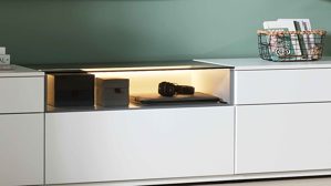 Möbelbeleuchtung Interliving aus Kunststoff in Weiß Interliving Wohnzimmer Serie 2031 - LED-Beleuchtung ZLA190 Breite ca. 90 cm