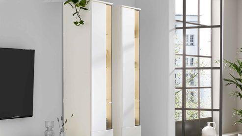 Möbelbeleuchtung Interliving aus Kunststoff in Weiß Interliving Wohnzimmer Serie 2031 - LED-Beleuchtung ZLN645 Breite ca. 45 cm - sechsteilig