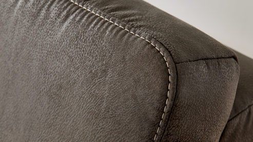 Ecksofa modulmaster aus Stoff in Anthrazit Modulmaster MM-PP1194 - Ecksofa anthrazitfarbene Mikrofaser Saddle & Metallfüße W009-M01 - Stellfläche ca. 160 x 244 cm