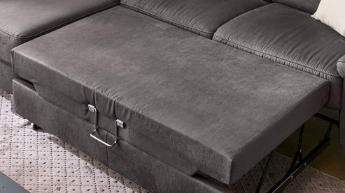 Funktion modulmaster aus Metall in Transparent Modulmaster MM-PP1194 - Bettfunktion anthrazitfarbene Mikrofaser Saddle