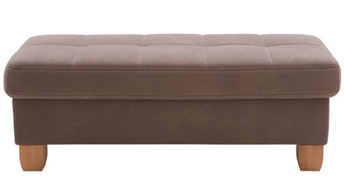 Funktionshocker modulmaster aus Stoff in Braun Modulmaster MM-PP1188 - XXL-Polsterhocker mit Funktion nougatbraune Mikrofaser Mammut & geölte Wildeiche - ca. 130 x 65 cm