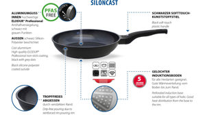 Bratpfanne Elo® aus Metall in Schwarz ELO® Schmorpfanne Siloncast Aluguss – Durchmesser ca. 24 cm