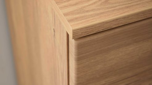 Wohnwand Interliving aus Holz in Holzfarben Interliving Wohnzimmer Serie 2032 - Wohnwand Risseiche - Länge ca. 345 cm