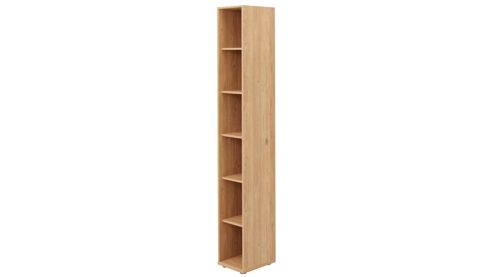 Regal Interliving aus Holz in Holzfarben Interliving Wohnzimmer Serie 2032 - Regalkombination Risseiche - dreiteilig