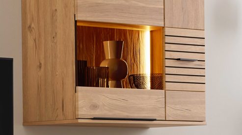 Möbelbeleuchtung Interliving aus Kunststoff in Weiß Interliving Wohnzimmer Serie 2032 - LED-Beleuchtung ZLR285 vierteilig, passend für Glastürenschränke