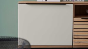 Lowboard Interliving aus Holz in Beige Interliving Wohnzimmer Serie 2032 - Lowboard LT21062 Sandbeige & Balkenbuche - dreiteilig, Länge ca. 210 cm